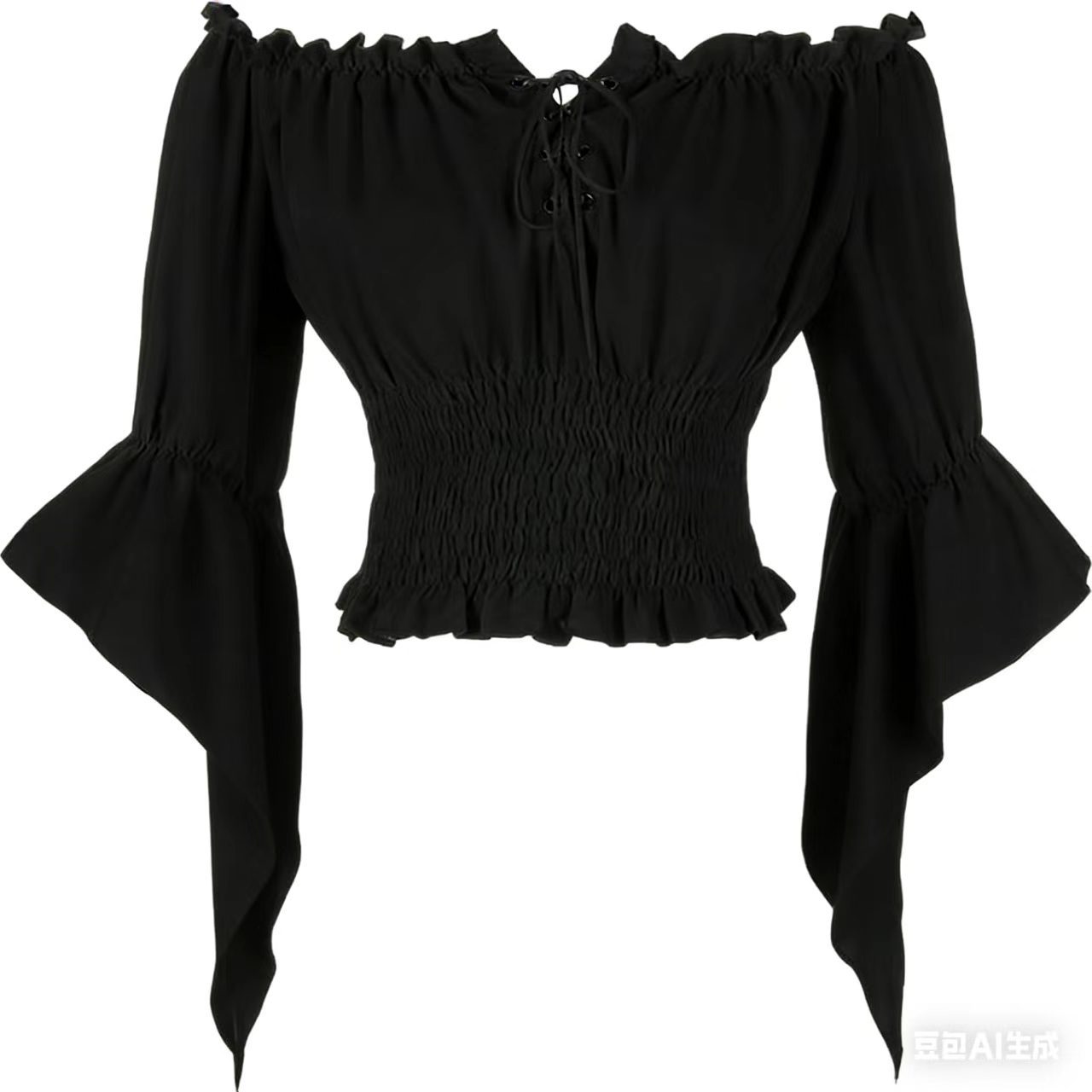 Off Shoulder Blouse - Renaissance Medieval Aristocratic Attire Women Vintage