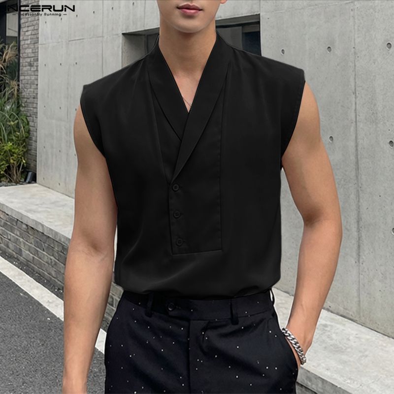 Summer Clothing Colors 2026 - INCERUN Men Tank Tops Solid Color