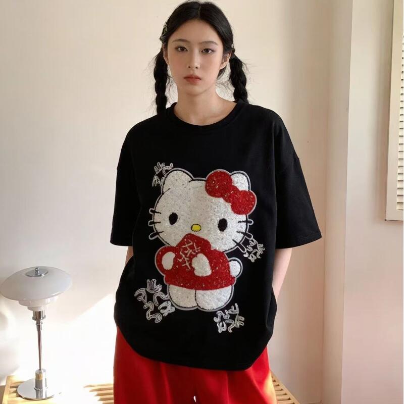 Summer Clothing Modest - Cute Short-Sleeved Hello Kitty Summer New