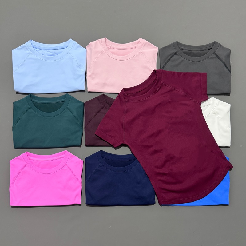Summer Yoga Clothing - Histello Women Short Sleeve Slim Fit