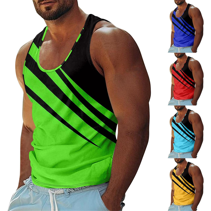 Summer Clothing Trends 2025 - Summer Casual Stripe Tank Top Men's