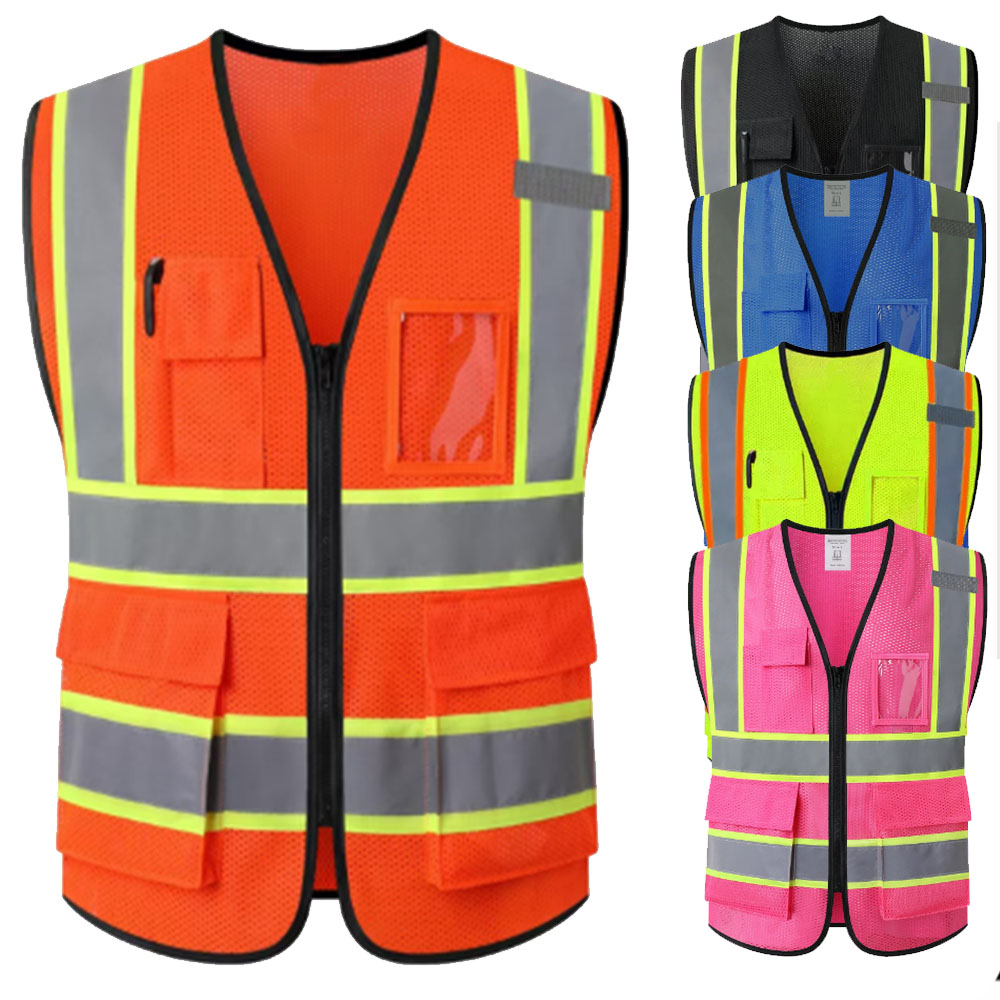 Summer Hi Vis Clothing - Summer Unisex Mesh Vest with Pockets