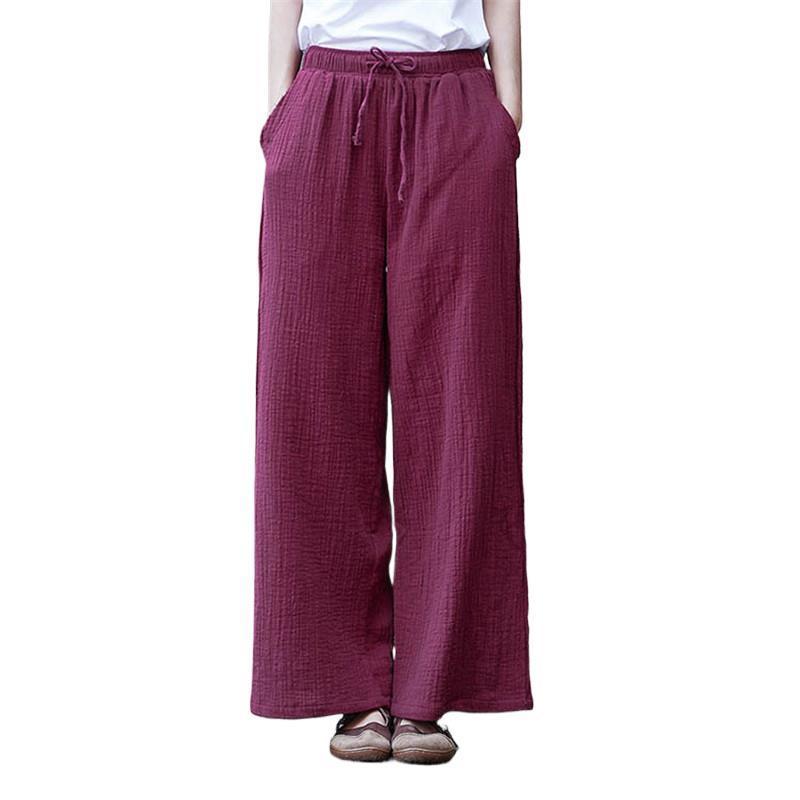 Palazzo Pant Wide - Fashion Lace-up Wide Leg Pants For