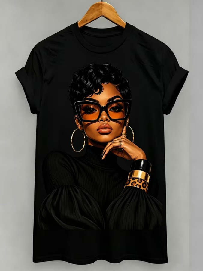 Summer Clothing Trends 2025 - Women's Black Short Sleeve T-Shirt with