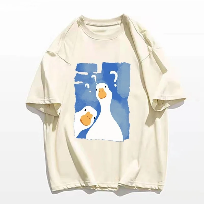 Summer Duck Clothing - Woman T-Shirt Funny Two Confused Ducks