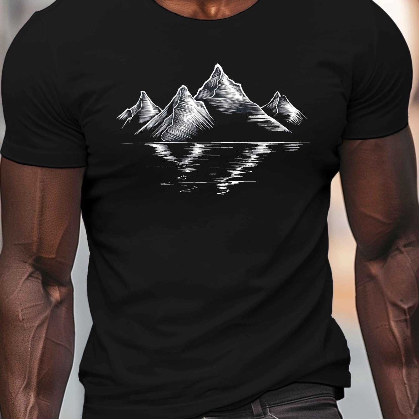 Summer Clothing Range - Men's Casual Royal T-Shirt with Serene