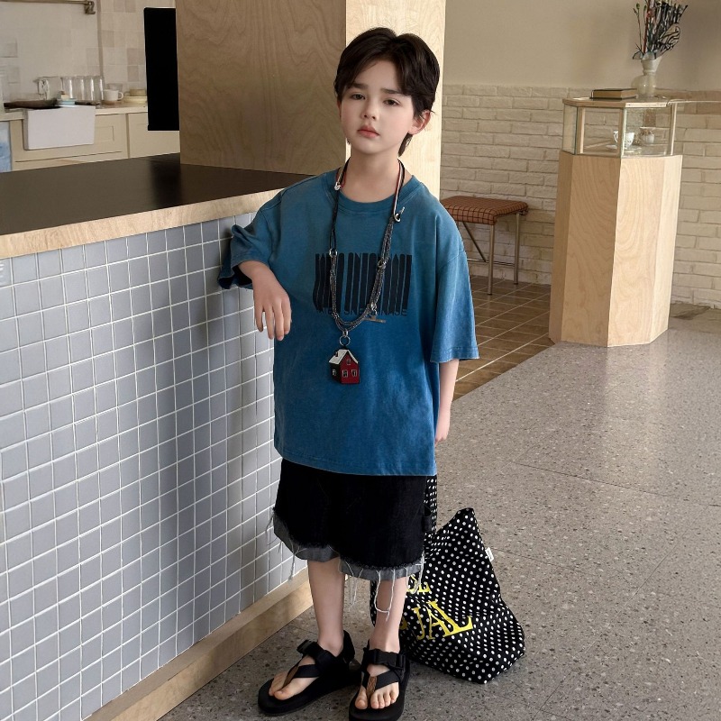 Summer Clothing Range - Boys Summer Denim Shorts The Knee