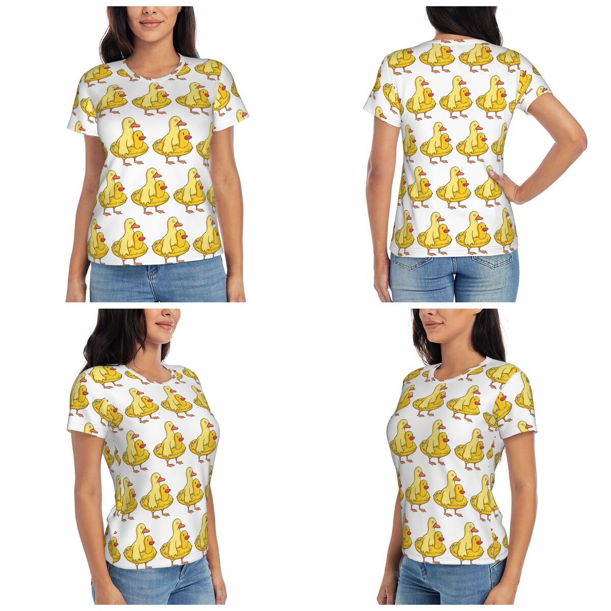 Summer Duck Clothing - Double Duck T-Shirt Women Short Sleeve