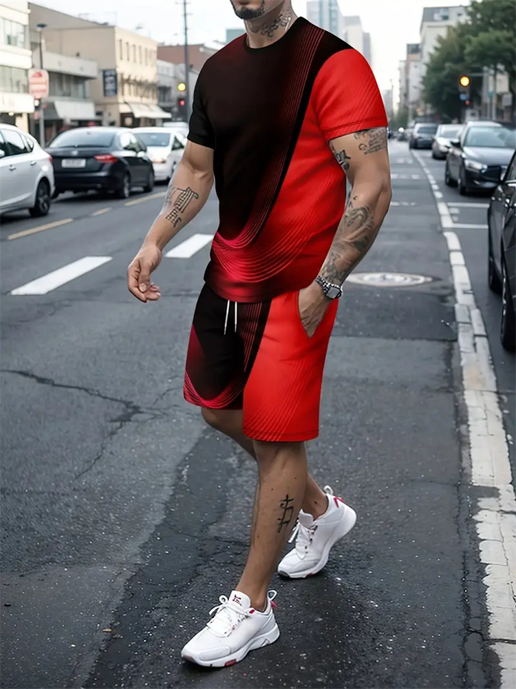 Men Women Gradient Texture T-s - đánh giá và giá Summer Clothing Modest