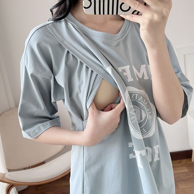 Nursing Dress Pregnant Breastf - đánh giá và giá Summer Clothing Dress