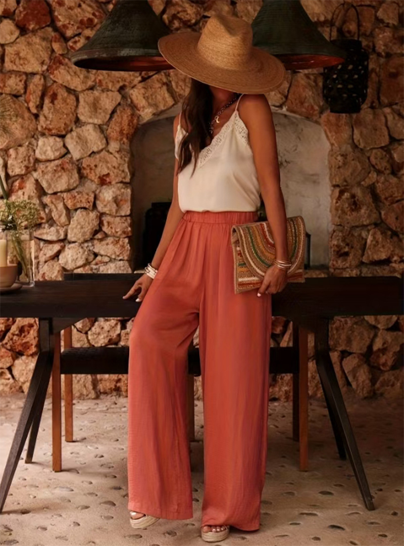 Women's High Waist Paperbag Wa - đánh giá và giá Palazzo Pant Wide