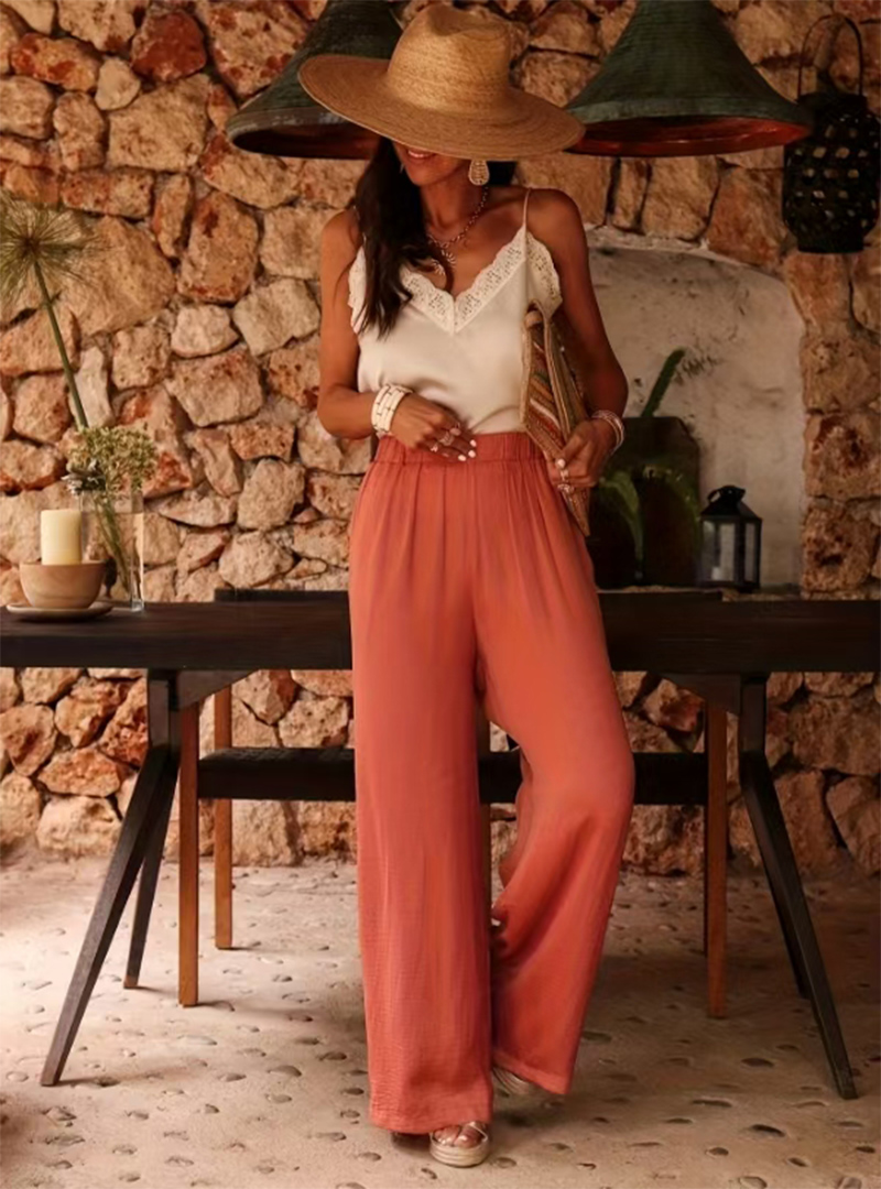 Women's High Waist Paperbag Wa - đánh giá và giá Palazzo Pant Wide