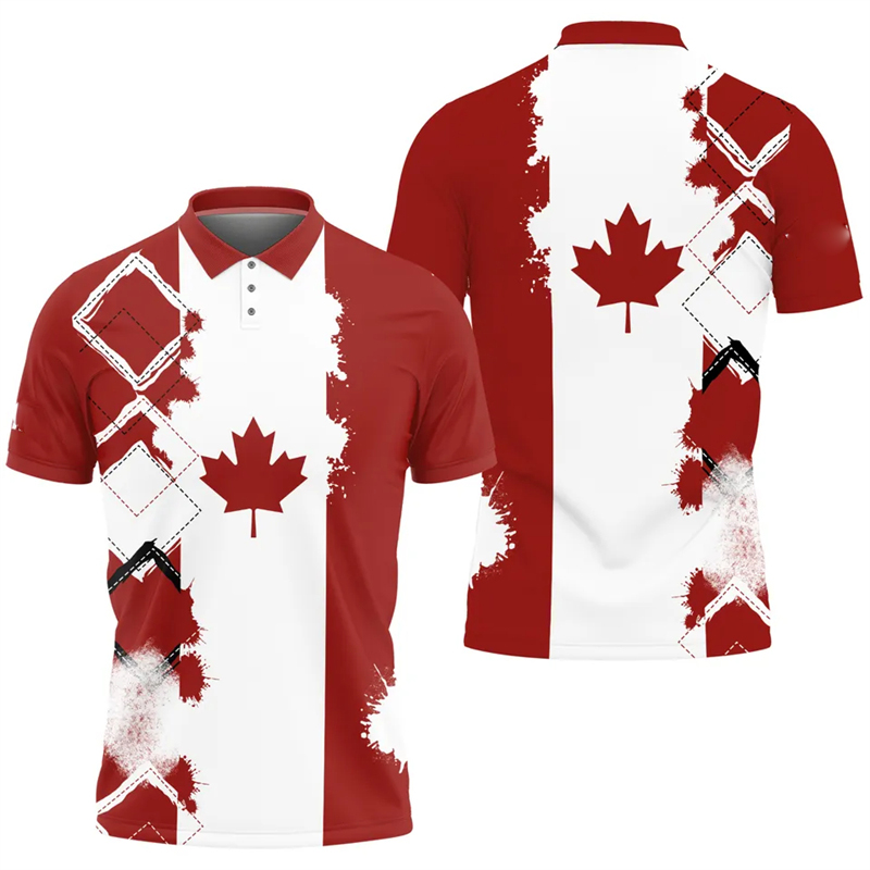 Maple Leaf Flag Polo Shirt For - đánh giá và giá Summer Clothing Canada