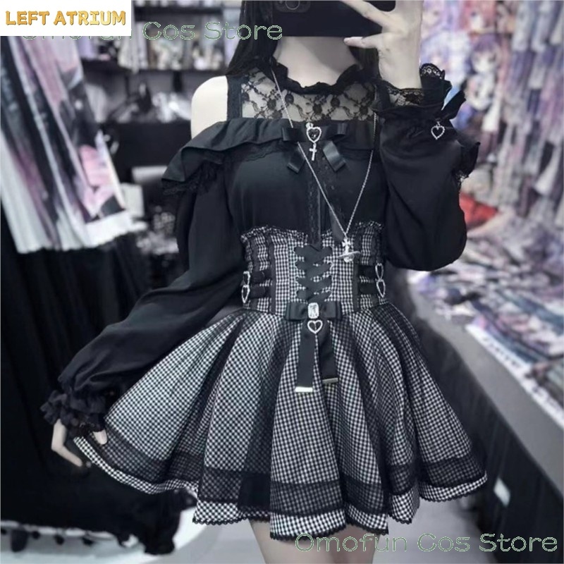 Jirai kei Lolita Dress Skirts  - đánh giá và giá Off Shoulder Blouse