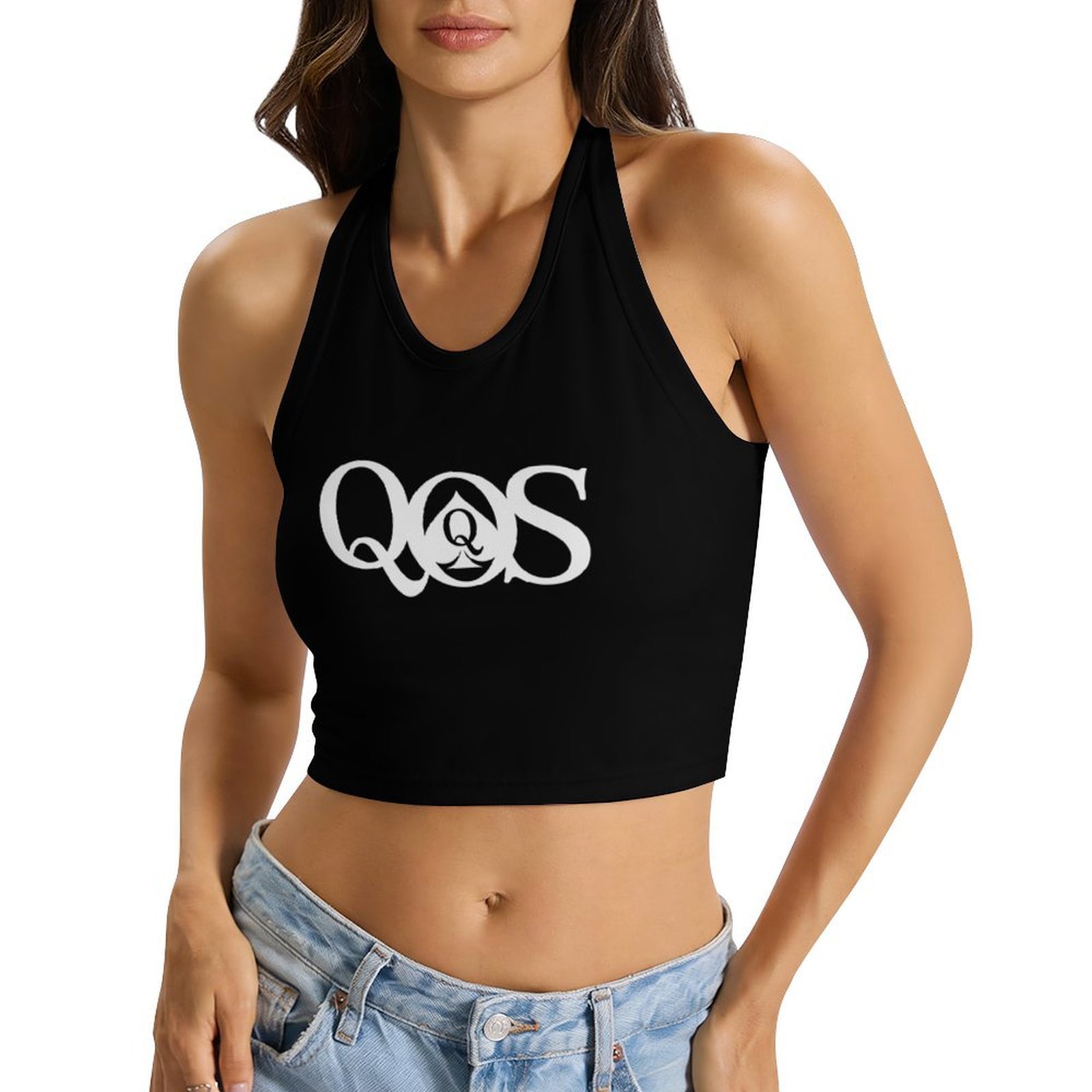 Women's QOS Print Tie Halter T - đánh giá và giá Halter Neck Top