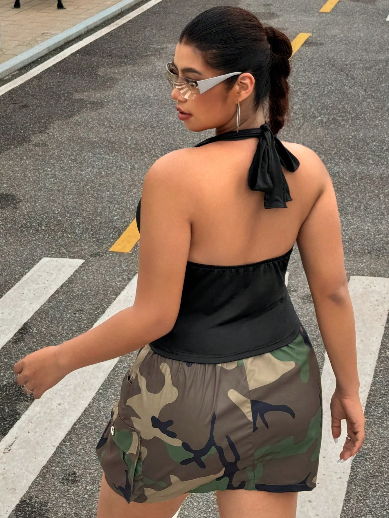 New fashion solid color plus s - đánh giá và giá Halter Neck Top