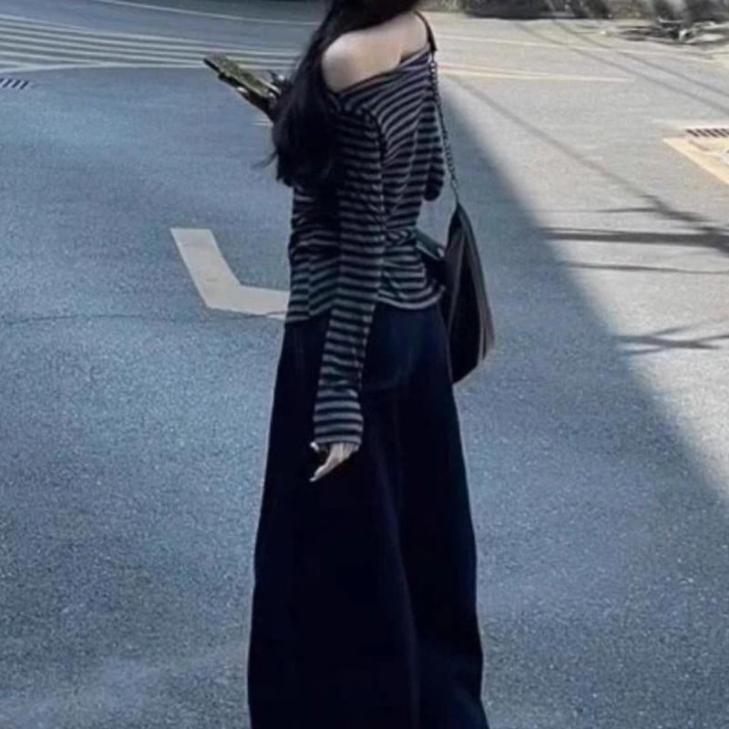 Women Vintage Striped Off Shou - đánh giá và giá Off Shoulder Blouse