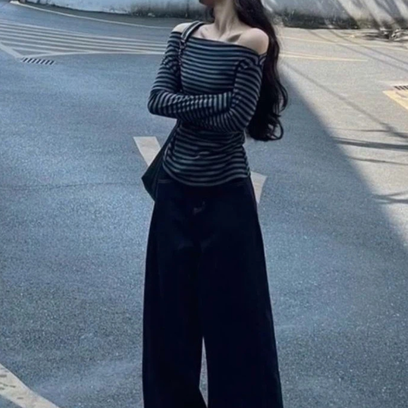 Women Vintage Striped Off Shou - đánh giá và giá Off Shoulder Blouse