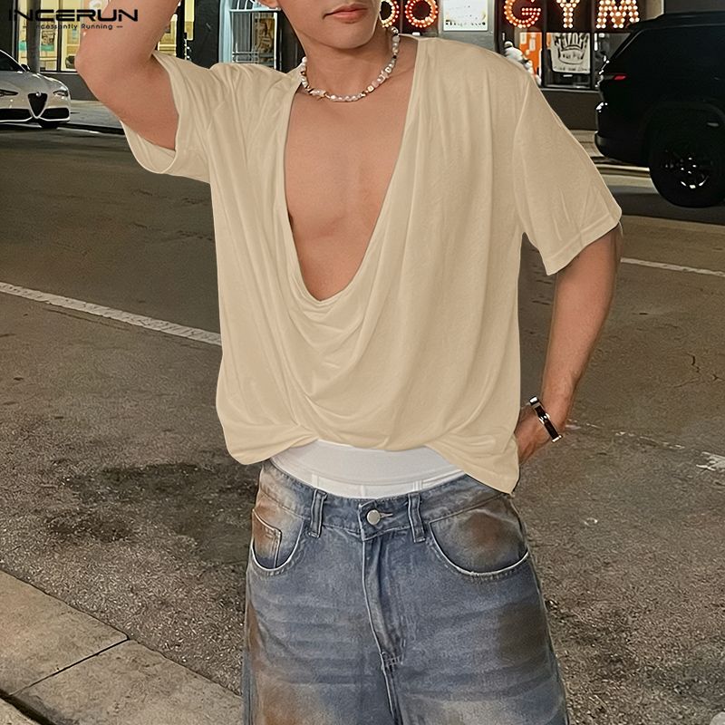 INCERUN Men T Shirt Solid Colo - đánh giá và giá Summer Clothing Colors 2026