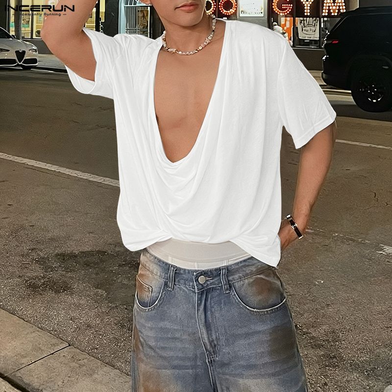 INCERUN Men T Shirt Solid Colo - đánh giá và giá Summer Clothing Colors 2026