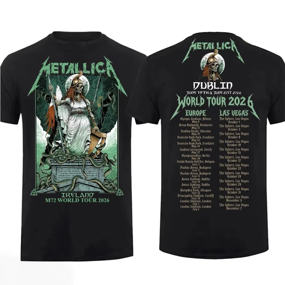 Metallica Band M72 World Tour  - đánh giá và giá Ireland Summer Clothing
