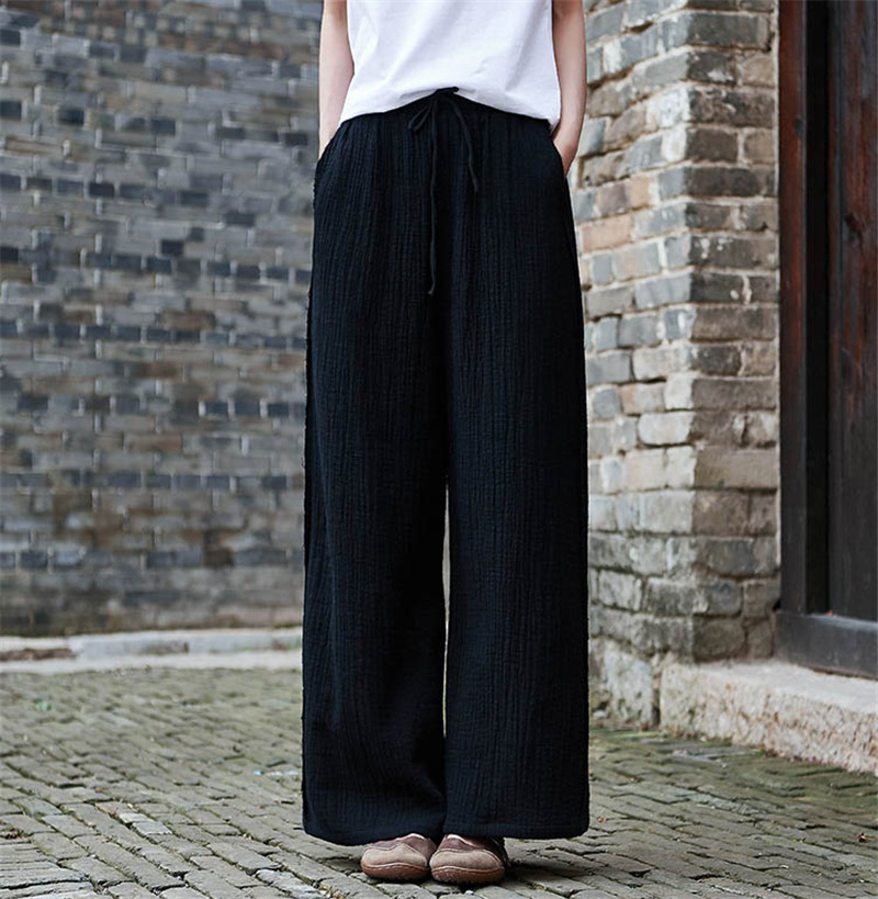 Fashion Lace-up Wide Leg Pants - đánh giá và giá Palazzo Pant Wide