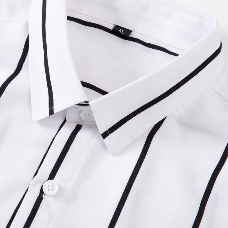 Men's Striped Dress Shirt Long - đánh giá và giá Summer Clothing Dress