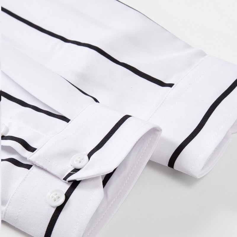 Men's Striped Dress Shirt Long - đánh giá và giá Summer Clothing Dress