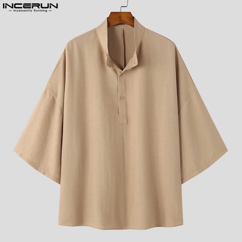 INCERUN Men Shirt Solid Color  - đánh giá và giá Summer Clothing Colors 2026
