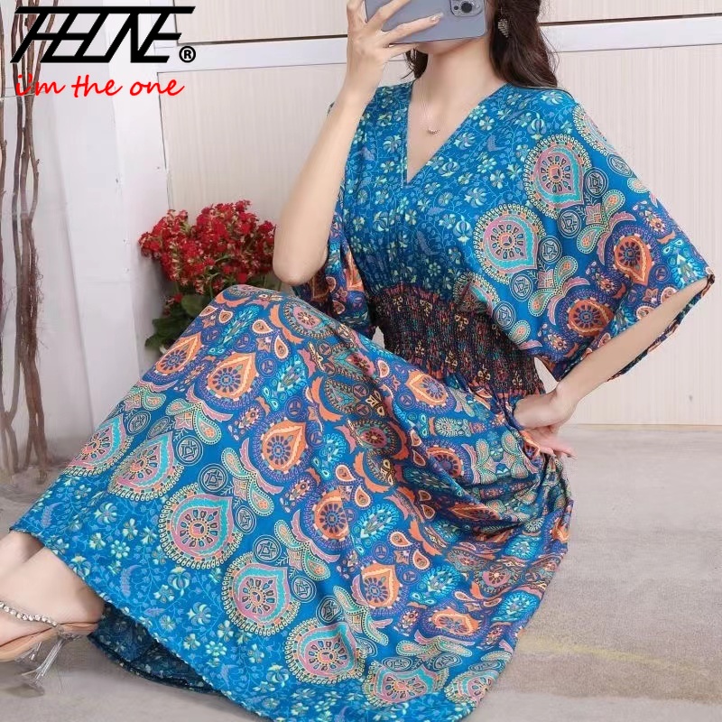 Women Dress Summer 2024 Maxi L - đánh giá và giá Indian Summer Vintage Clothing