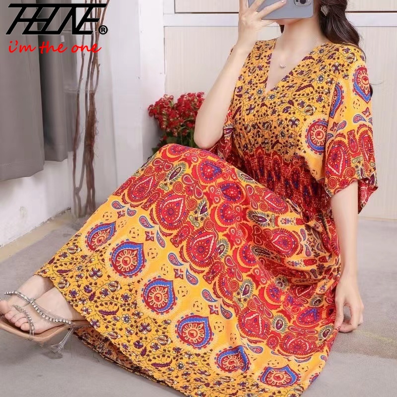 Women Dress Summer 2024 Maxi L - đánh giá và giá Indian Summer Vintage Clothing