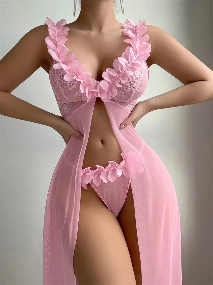 Pink Floral Sexy Nighties Wome - đánh giá và giá Summer Clothing Dress