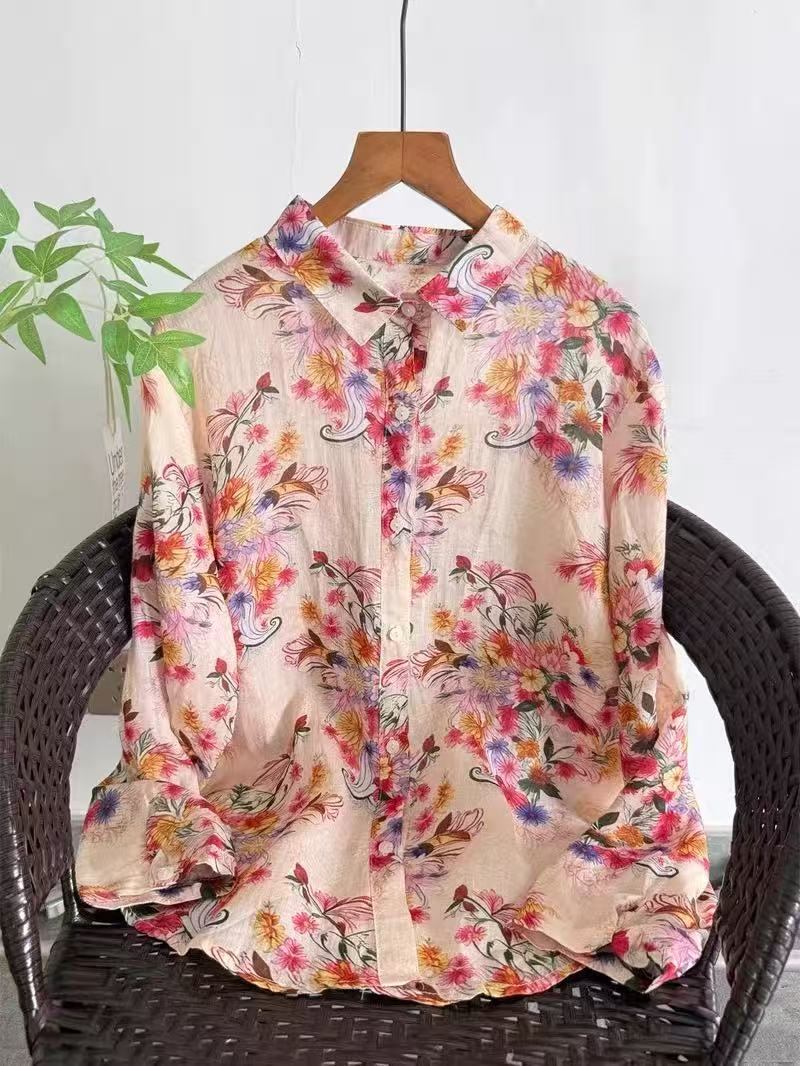 100% Ramie linen shirts and bl - đánh giá và giá Vintage Summer Clothing Brand