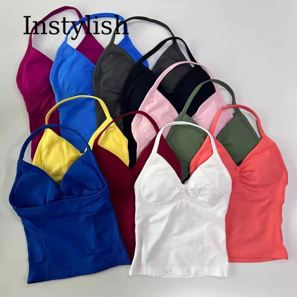 Women Seamless Yoga 2 Piece Se - đánh giá và giá Halter Neck Top