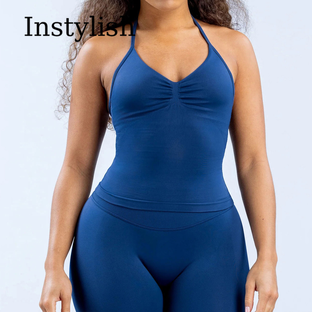 Women Seamless Yoga 2 Piece Se - đánh giá và giá Halter Neck Top