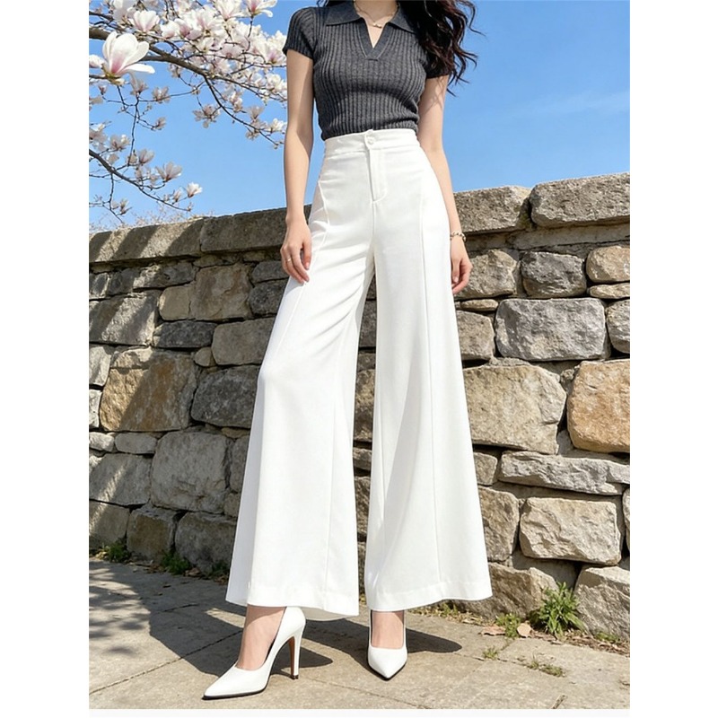 Women's High Waist Ice Silk Wi - đánh giá và giá Palazzo Pant Wide