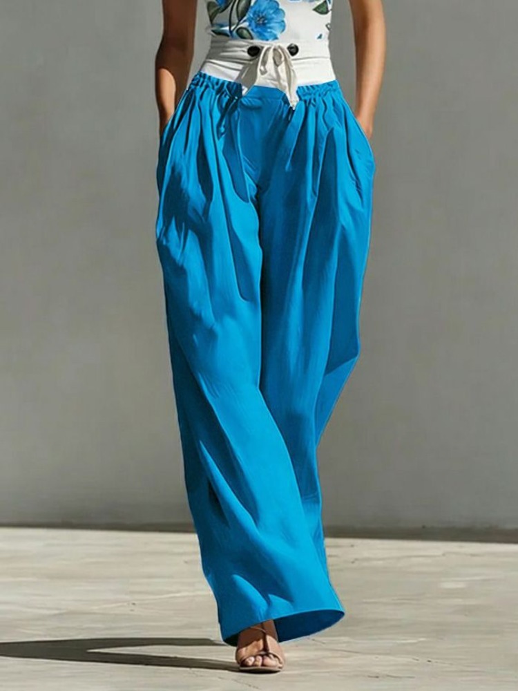 Yeezzi Women's Fashion Patchwo - đánh giá và giá Palazzo Pant Wide